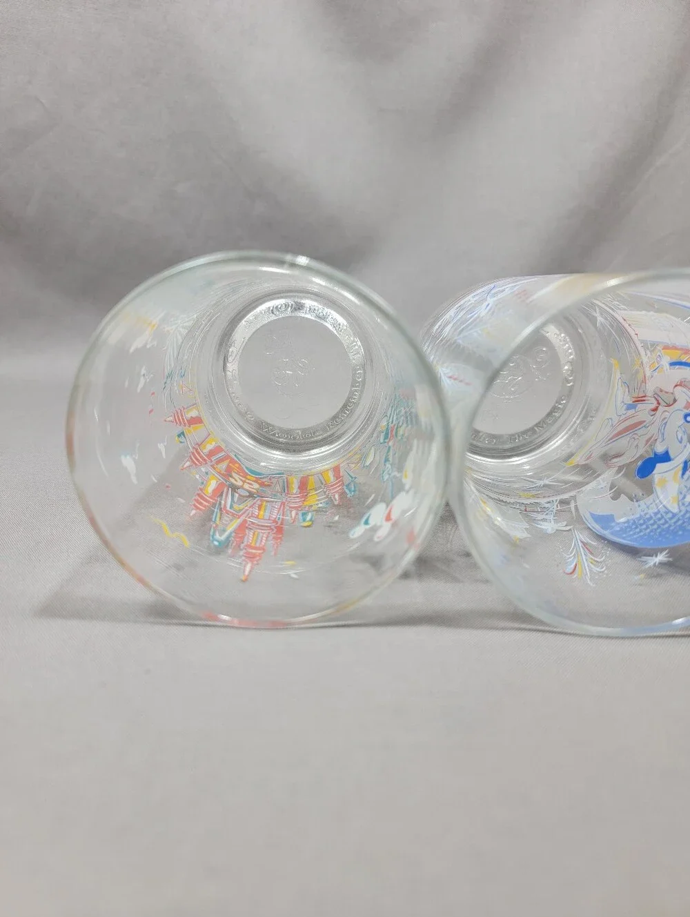Vtg Disney Remember The Magic 25 Years McDonald's Glasses Mickey Donald Duck Lot